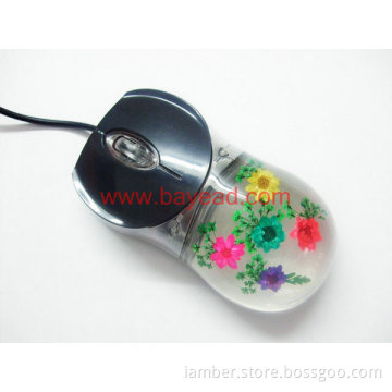 Real Flower Amber USB optical mouse